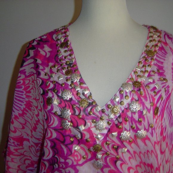 Pink Patterned Swim Coverup - Picture 8 of 8